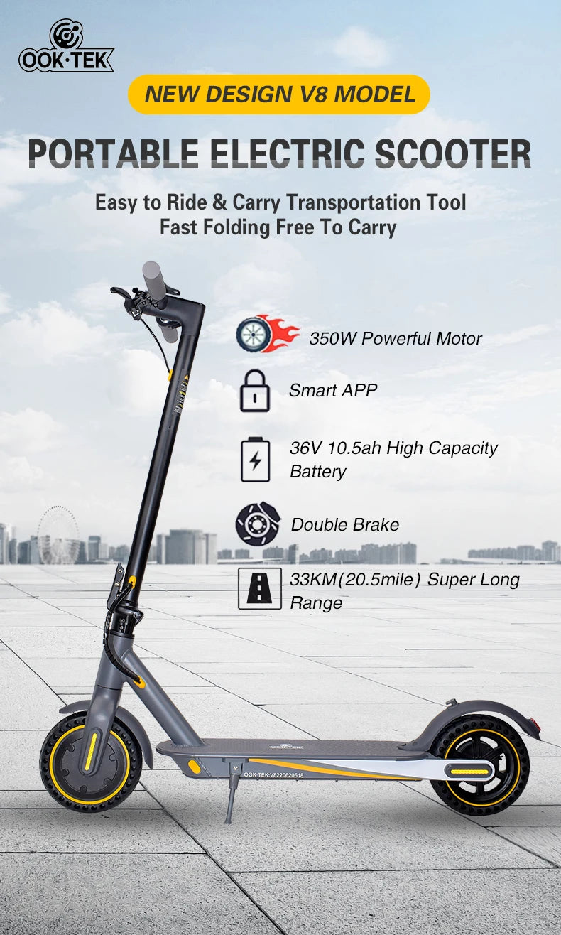 The V8 - Foldable Long Range Electric Scooter