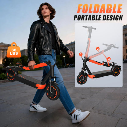 The Obx ES1023 - Foldable Long Range Electric Scooter