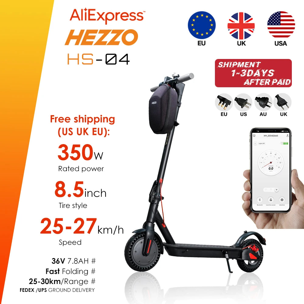 The HS-04 - Foldable Long Range Electric Scooter