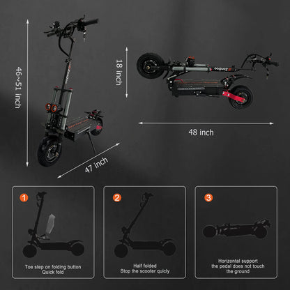 The ZOND ZO0 3 PLUS - Foldable Long Range Electric Scooter