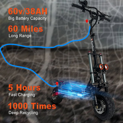 The ZOND ZO0 3 PLUS - Foldable Long Range Electric Scooter