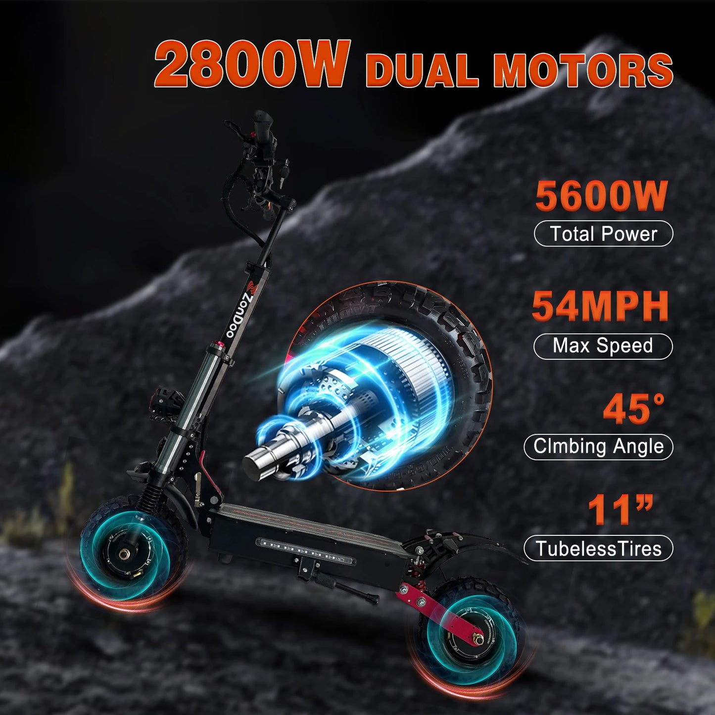 The ZOND ZO0 3 PLUS - Foldable Long Range Electric Scooter